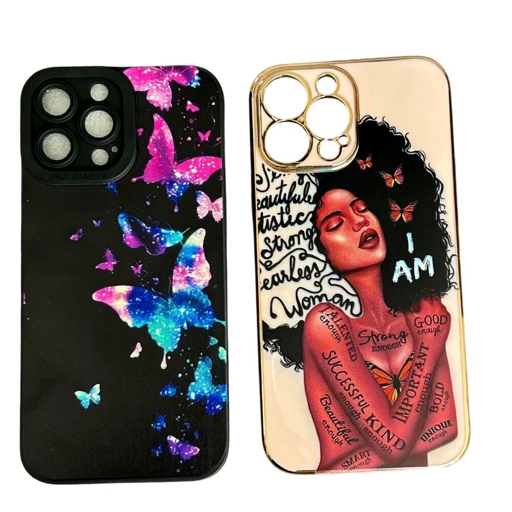 Bundle of two I phone 13 pro max cell phone cases